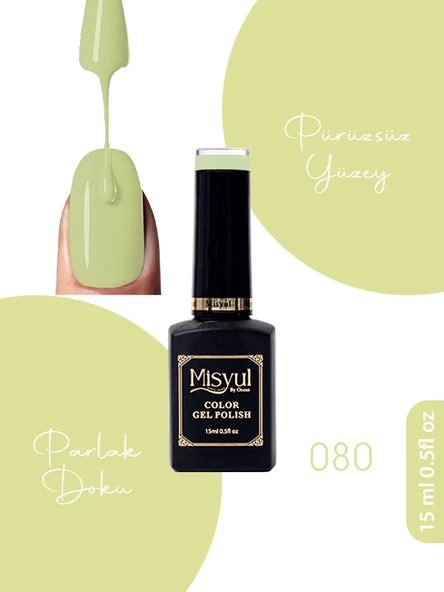 Misyul UV Led Kalıcı Oje Nail Art 15 ml 080 ürün görseli 1