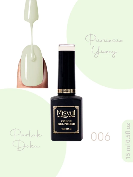 Misyul UV Led Kalıcı Oje Nail Art 15 ml 006 ürün görseli 1