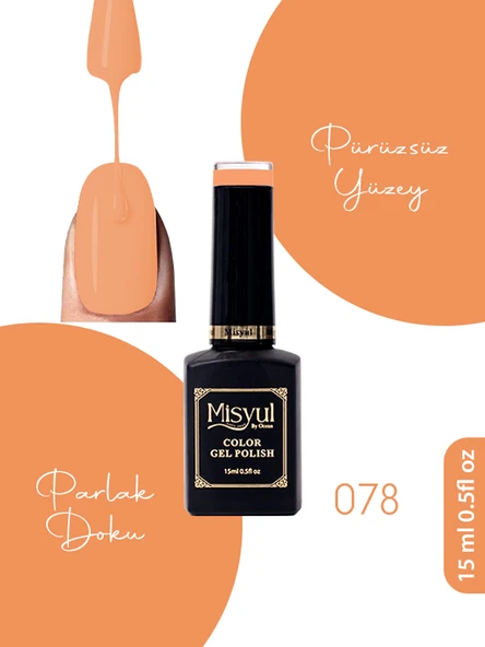 Misyul UV Led Kalıcı Oje Nail Art 15 ml 078 ürün görseli 1