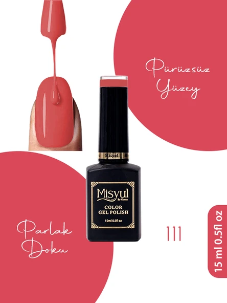 Misyul UV Led Kalıcı Oje Nail Art 15 ml 111 ürün görseli 1