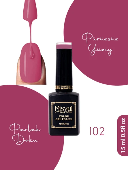 Misyul UV Led Kalıcı Oje Nail Art 15 ml 102 ürün görseli 1