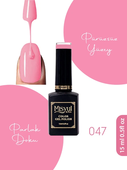 Misyul UV Led Kalıcı Oje Nail Art 15 ml 047 ürün görseli 1