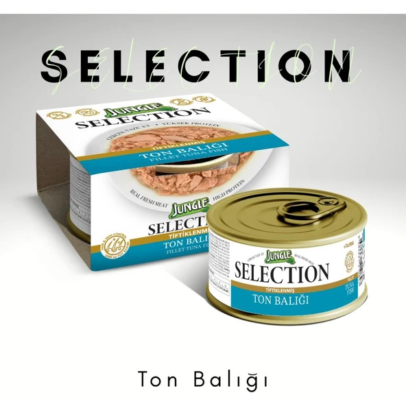 Jungle Selection 70g 1 Adet Ton Balıklı Kedi Yetişkin Konserve Mama Skt:11/2028 ürün görseli 1