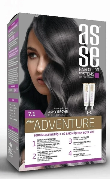 asse Adventure Set Saç Boyası No:7.1 Küllü Kumral ürün görseli 1