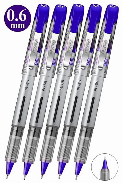 Mavi Pilot Kalem FL-68 5 Adet Scrikss Fine Liner Pilot Kalem 0.6mm Fineliner Uçlu Pilot Kalem İnce Su Bazlı Mürekkepli ürün görseli 1