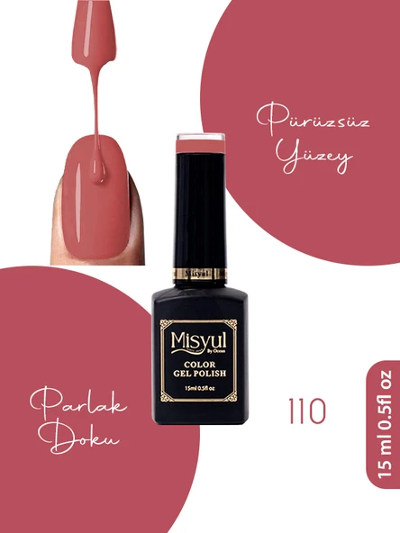 Misyul UV Led Kalıcı Oje Nail Art 15 ml 110 ürün görseli 1