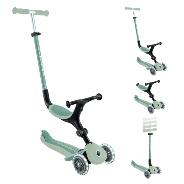 Globber Go Up Active Ecologic Işıklı Scooter - Pistachio - Resim 2