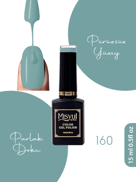 Misyul UV Led Kalıcı Oje Nail Art 15 ml 160 ürün görseli 1