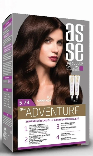 asse Adventure Set Saç Boyası No:5.74 Tarçın ürün görseli 1