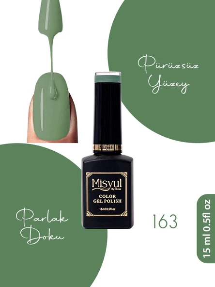 Misyul UV Led Kalıcı Oje Nail Art 15 ml 163 ürün görseli 1