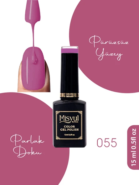 Misyul UV Led Kalıcı Oje Nail Art 15 ml 055 ürün görseli 1