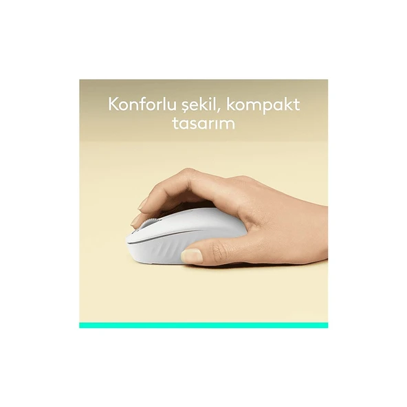 Logitech MK250 Kablosuz Klavye Mouse Seti - Beyaz - Resim 4