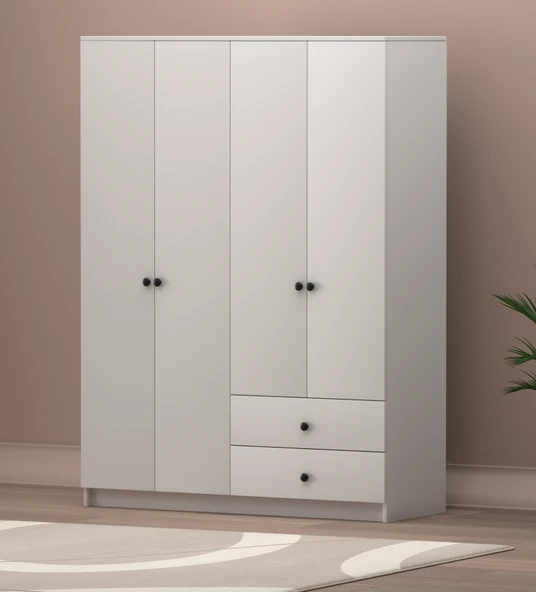 GARDIROP 4 KAPILI %100 MDF ürün görseli 1
