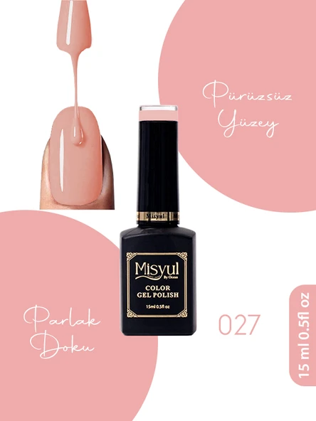 Misyul UV Led Kalıcı Oje Nail Art 15 ml 027 ürün görseli 1