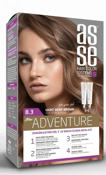 asse Adventure Set Saç Boyası No:8.3 Açık Dore Kumral ürün görseli 1