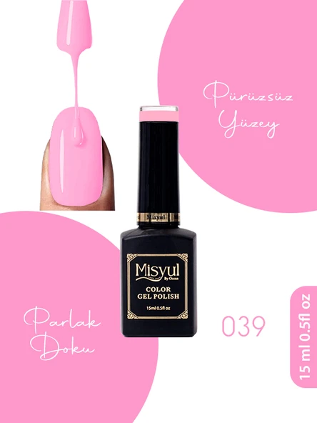 Misyul UV Led Kalıcı Oje Nail Art 15 ml 039 ürün görseli 1
