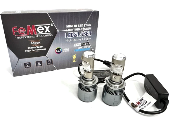 Femex H7 Pro Plus EXCLUSIVE Mini Bi-LED CSP LEXTAR Chips 60w ürün görseli 1