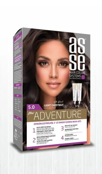 asse Adventure Set Saç Boyası No:5.0 Açık Kestane ürün görseli 1