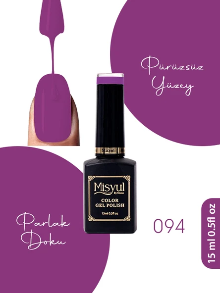 Misyul UV Led Kalıcı Oje Nail Art 15 ml 094 ürün görseli 1