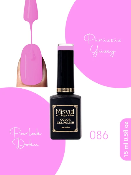 Misyul UV Led Kalıcı Oje Nail Art 15 ml 086 ürün görseli 1