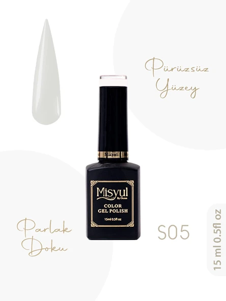 Misyul UV Led Kalıcı Oje Nail Art 15 ml Simli Seri S05 ürün görseli 1