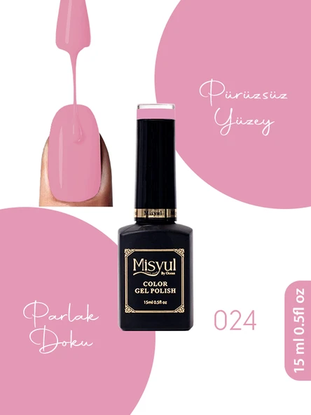 Misyul UV Led Kalıcı Oje Nail Art 15 ml 024 ürün görseli 1