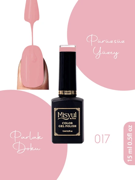 Misyul UV Led Kalıcı Oje Nail Art 15 ml 017 ürün görseli 1