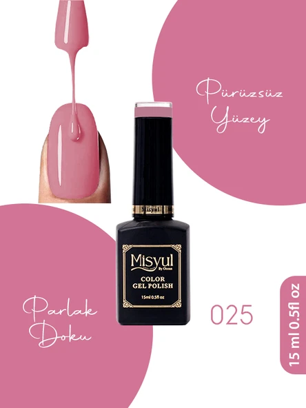 Misyul UV Led Kalıcı Oje Nail Art 15 ml 025 ürün görseli 1