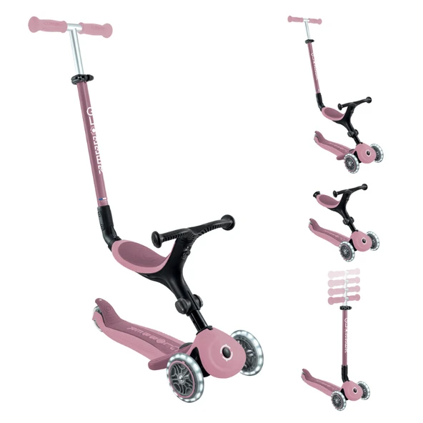 Globber Go Up Active Ecologic Işıklı Scooter - Berry - Resim 2