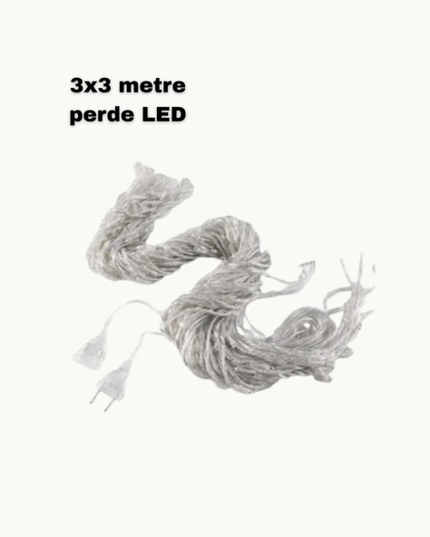 3x3 Led Işık Perdesi Şelale Model İç Dış Mekân Dekorasyonu ürün görseli 1