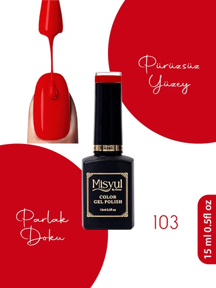 Misyul UV Led Kalıcı Oje Nail Art 15 ml 103 ürün görseli 1