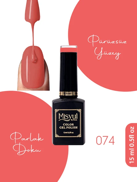 Misyul UV Led Kalıcı Oje Nail Art 15 ml 074 ürün görseli 1