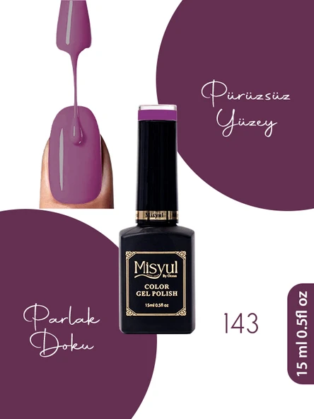 Misyul UV Led Kalıcı Oje Nail Art 15 ml 143 ürün görseli 1