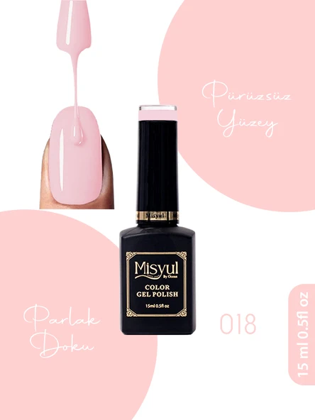 Misyul UV Led Kalıcı Oje Nail Art 15 ml 018 ürün görseli 1