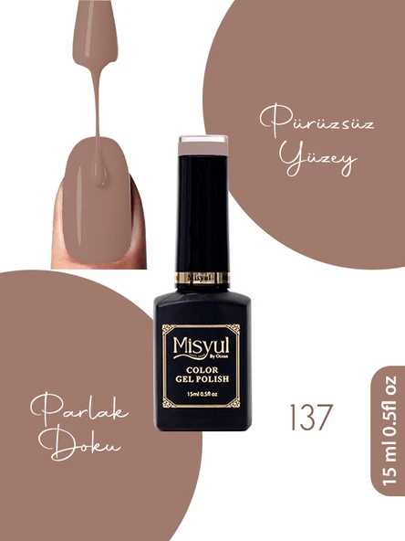 Misyul UV Led Kalıcı Oje Nail Art 15 ml 137 ürün görseli 1