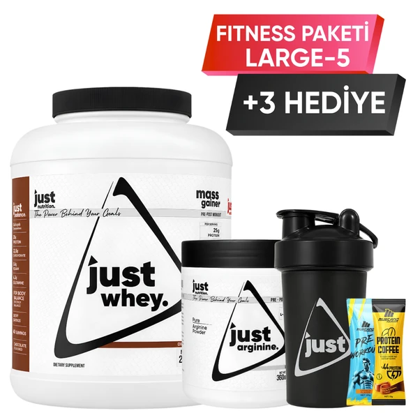 Just Nutrition Fitness Paketi - Large 5 + 3 Hediye (Protein Tozu + Arjinin) ürün görseli 1