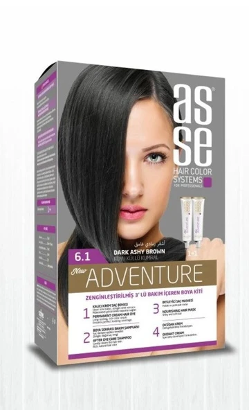 asse Adventure Set Saç Boyası No:6.1 Koyu Küllü Kumral ürün görseli 1