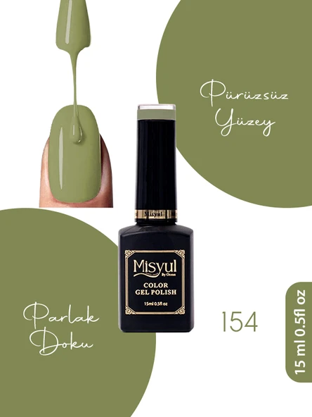 Misyul UV Led Kalıcı Oje Nail Art 15 ml 154 ürün görseli 1