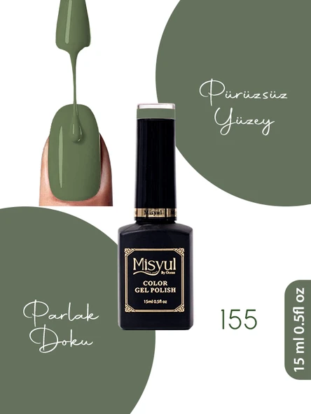 Misyul UV Led Kalıcı Oje Nail Art 15 ml 155 ürün görseli 1