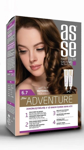 asse Adventure Set Saç Boyası No:6.7 Fındık Kabuğu ürün görseli 1