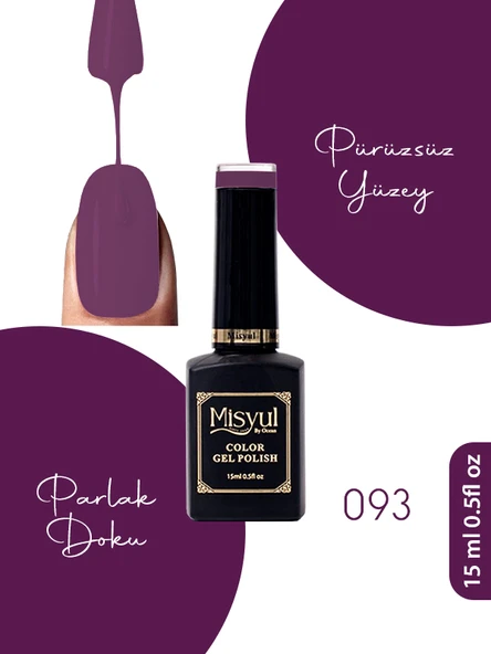 Misyul UV Led Kalıcı Oje Nail Art 15 ml 093 ürün görseli 1