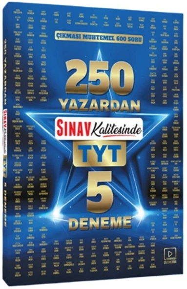 TYT 250 Yazardan Sınav Kalitesinde 5 Deneme Sınav Yayınları ürün görseli 1