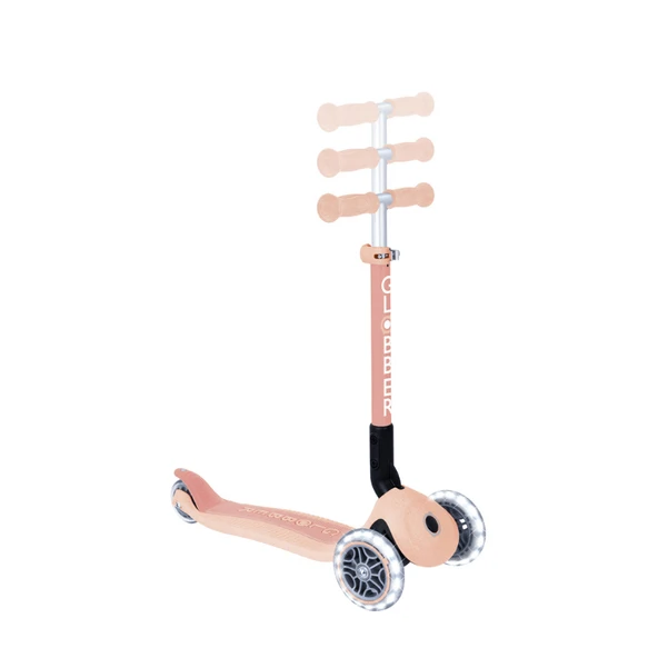 Globber Junior Ecologic Katlanabilir Işıklı Scooter - Peach - Resim 4