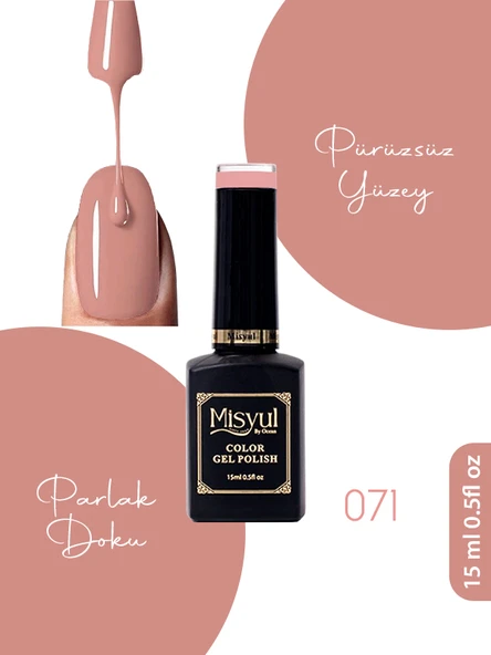 Misyul UV Led Kalıcı Oje Nail Art 15 ml 071 ürün görseli 1