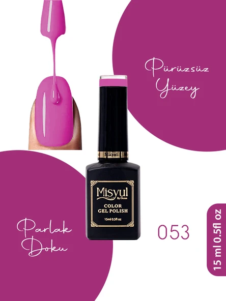 Misyul UV Led Kalıcı Oje Nail Art 15 ml 053 ürün görseli 1