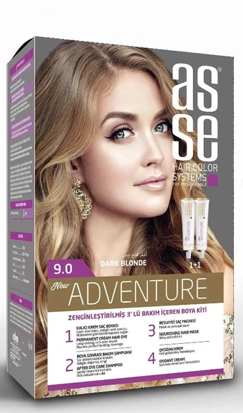 asse Adventure Set Saç Boyası No:9.0 Koyu Sarı ürün görseli 1