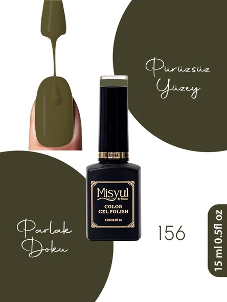 Misyul UV Led Kalıcı Oje Nail Art 15 ml 156 ürün görseli 1