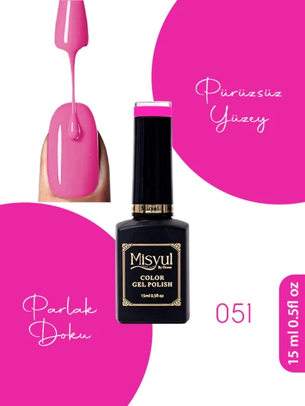 Misyul UV Led Kalıcı Oje Nail Art 15 ml 051 ürün görseli 1