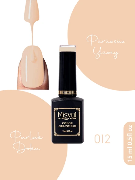 Misyul UV Led Kalıcı Oje Nail Art 15 ml 012 ürün görseli 1