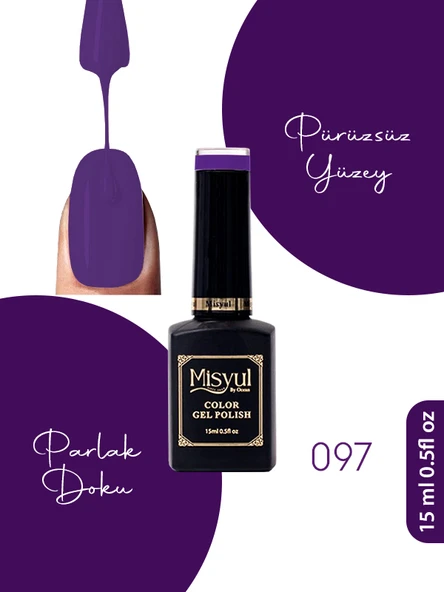 Misyul UV Led Kalıcı Oje Nail Art 15 ml 097 ürün görseli 1